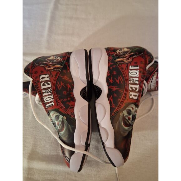 no brand Accessories - Joker Sneakers Red Black Ha Ha Ha Theme Cosplay Kids Size 5.5